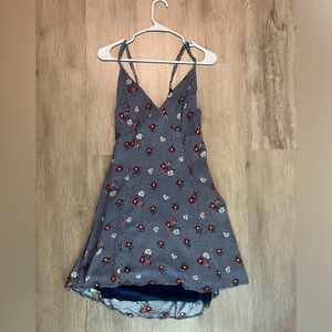 Floral Navy and White Slip Dress